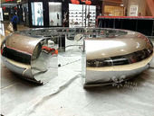 镜面抛光不锈钢前台酒吧台酒店家居椅子桌子铁器五金制品定制加工