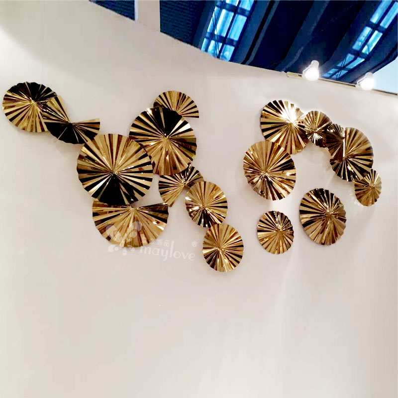 厂家五金制品定制酒店不锈钢壁挂钛金背景墙欧式隔断专卖店装修