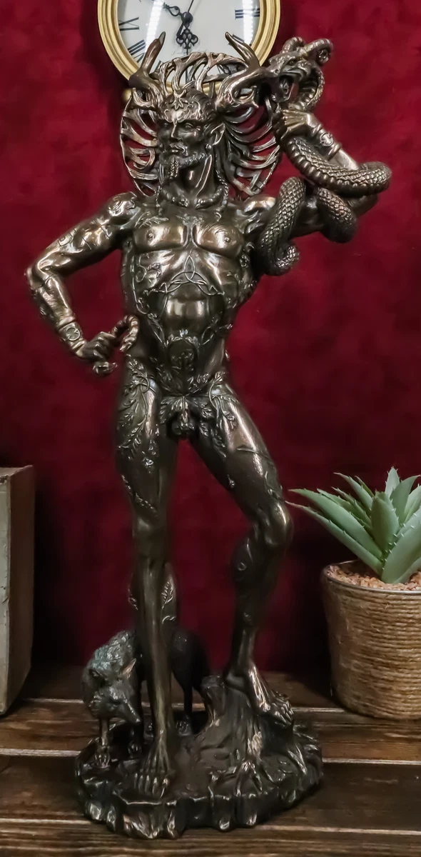 进口凯尔特角神瑟努诺斯 大型雕像 18英寸46cm