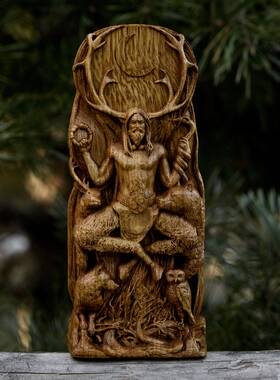 进口手工塞尔努诺斯 Cernunnos雕像 