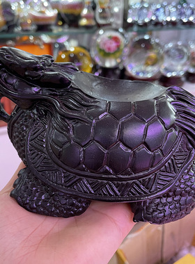 水晶球龙龟树脂底座 居家摆件 树脂工艺品 玉石矿标摆件底座