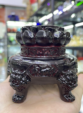 水晶球底座树脂香炉摆件 球型收纳置物架办公室客厅装饰摆件