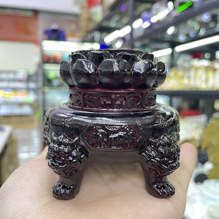 水晶球底座树脂香炉摆件 球型收纳置物架办公室客厅装饰摆件