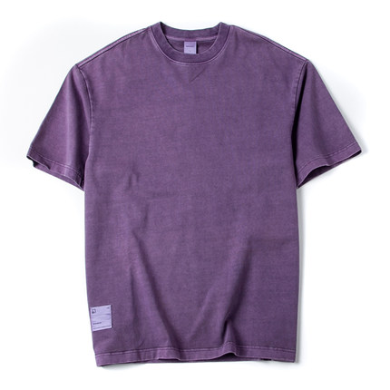 男士T恤重磅美式复古日系简约百搭短袖纯棉汗衫夏季宽松半袖上衣