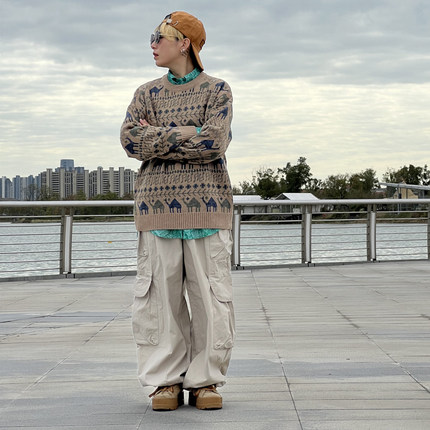 毛衣男秋冬新款毛线针织衫外穿宽松日系复古慵懒风百搭男士打底衫