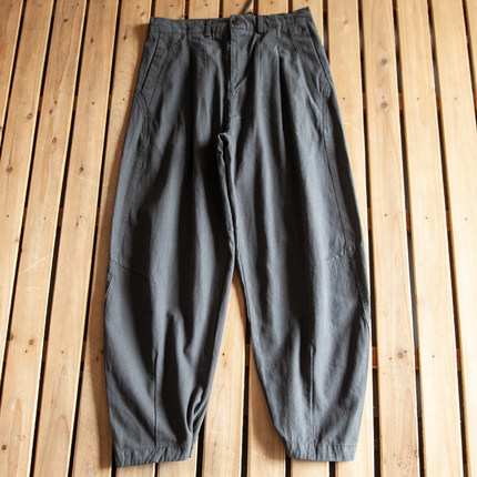 阿美咔叽美式复古日系工装风春季水洗宽松阔腿直筒户外休闲裤子棉