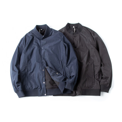 轻便防水外套男初冬时尚休闲薄款棒球领教练夹克上衣保暖棉衣棉服