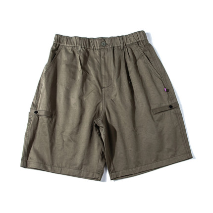 紫标裤子男夏季薄款百搭外穿纯色宽松直筒休闲户外短裤日系五分裤