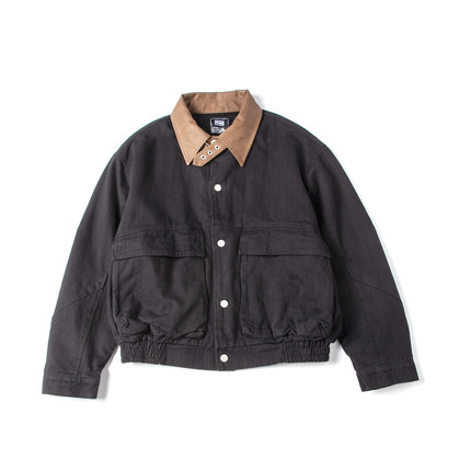 工装风底特律夹克男美式复古打猎装巴恩风翻领宽松廓形老钱风外套