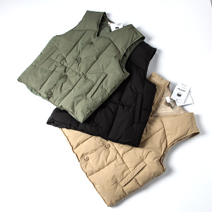 秋冬季休闲棉马甲潮日系复古男装外套内搭加厚保暖无袖短款棉背心
