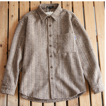 加厚衬衫男长袖日系复古潮流春秋季新款宽松休闲户外工装外套衬衣