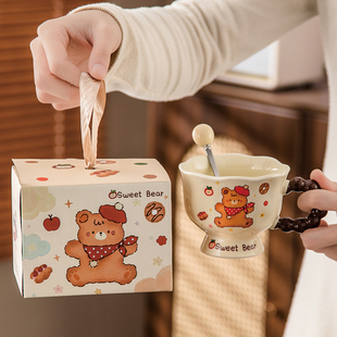 38节可爱卡通陶瓷杯子伴手礼盒实用女生生日礼物送学生创意小礼品