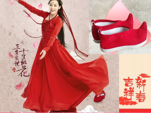 三生三世十里桃花同款古装鞋古风COS女鞋内增高古装鞋公主鞋布鞋