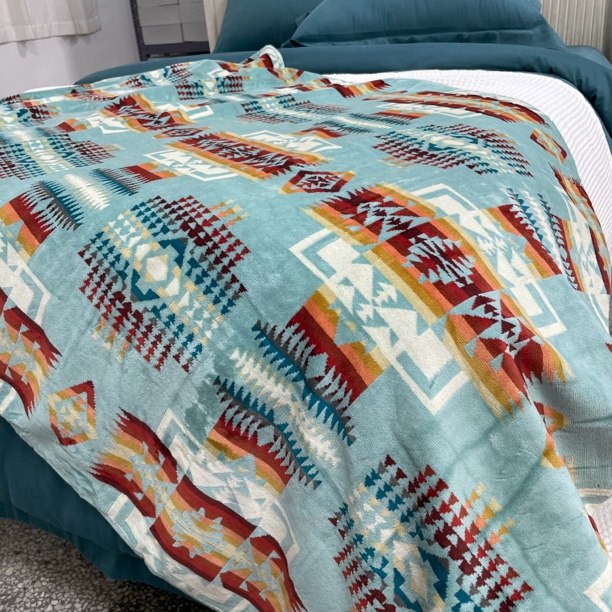 出口牛货印第安图腾设计师款全棉高档装饰毯 180*100左右略有微瑕,居家日用,居家日用套装,淘宝优惠券,粉丝福利购,淘宝优惠卷