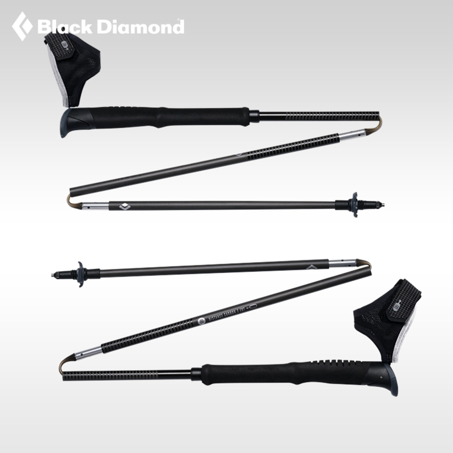 新品】BlackDiamond黑钻BD FKT折叠登山杖碳素户外竞速手杖112556