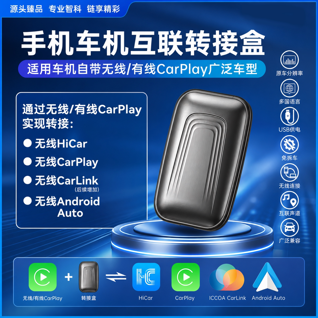 宝马无线carplay转华为hicar