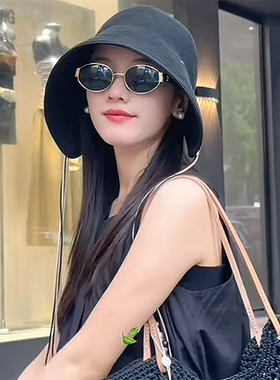 夏季防晒杨紫同款流苏帽子盆帽女