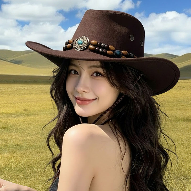 民族风西部牛仔帽女夏季防晒