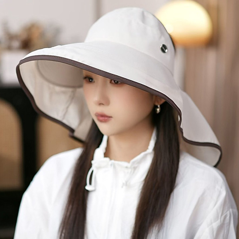 2026新款防晒帽子春夏户外骑行空顶帽护颈披肩一体大檐遮阳帽女士