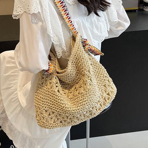 复古质感民族风百搭休闲编织包