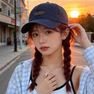 美式加大加深棒球帽子女春季宽檐大头围显脸小软顶百搭鸭舌帽男款