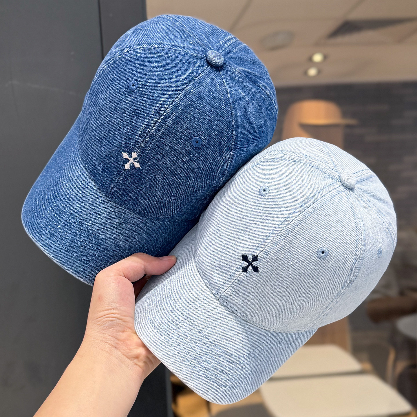 女夏大头围显脸小牛仔棒球帽图片