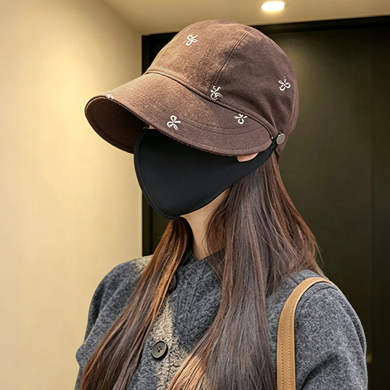 秋季双面宽檐显脸小女士渔夫帽子