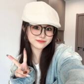 英伦风复古前进帽子女2026春秋日系大头围贝雷帽反戴画家帽报童帽