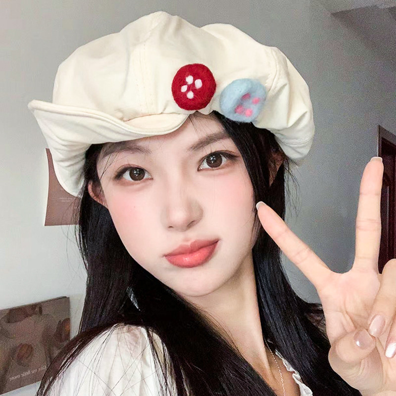 复古日系棉麻大头围八角帽子女彩色毛毯纽扣不对称设计云朵画家帽,服饰配件/皮带/帽子/围巾,帽子,淘宝优惠券,粉丝福利购,淘宝优惠卷