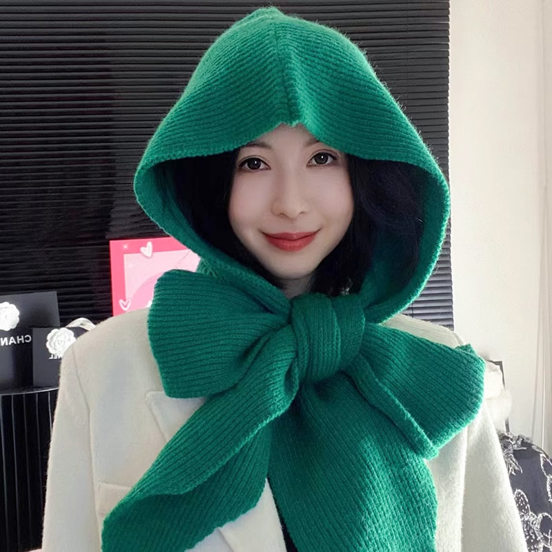 秋冬针织保暖披肩外搭女保暖围脖