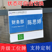 升级款 双面屏风座位挂牌工位牌定制岗位牌去向牌职位牌办公室桌牌