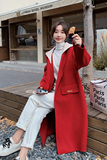2022冬季新款现货圣诞红可脱卸连帽双面呢166-9959P270K408，女装毛呢外套，茜茜公主