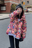 2022冬季新款现货显瘦炸街小众涂鸦款羽绒服166-8656P180K298，女装羽绒服，茜茜公主