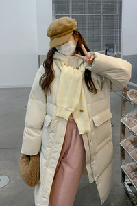 2023冬季新款现货送围巾长款90绒羽绒服166-2302P280K398图片