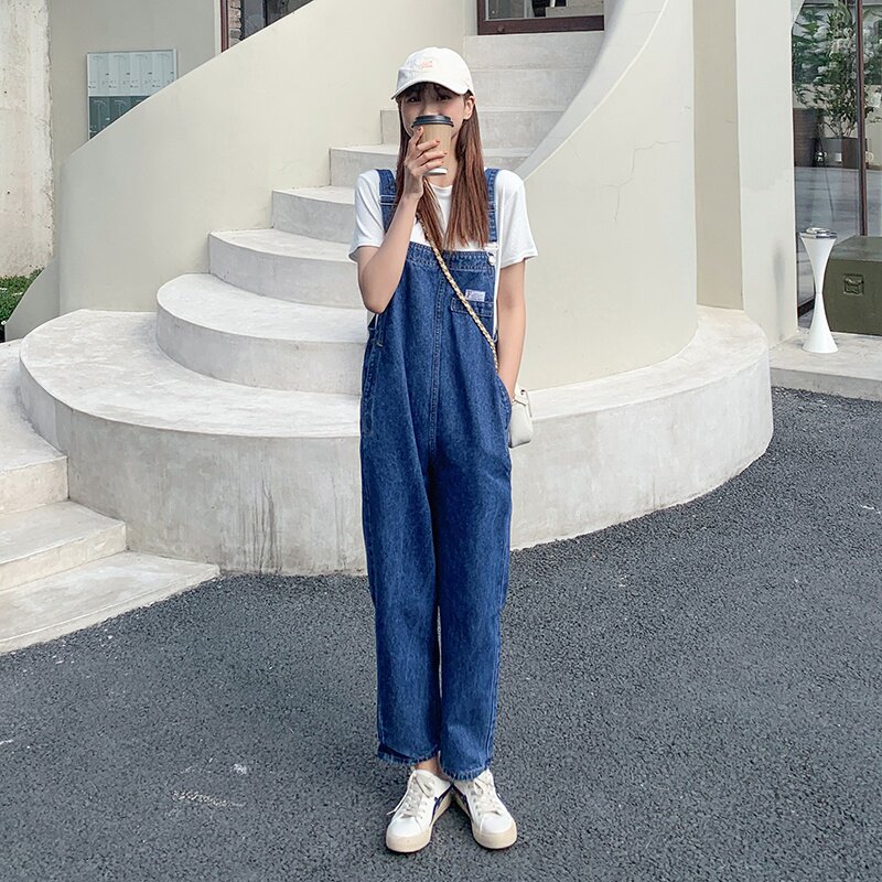 现货！2021新款牛仔休闲韩版牛仔背带裤166-8891，女装牛仔裤，茜茜公主