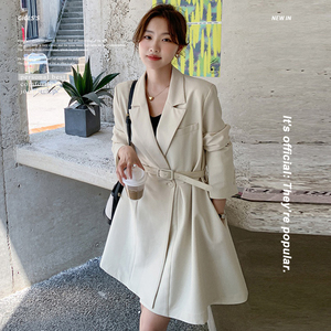 2023春季现货中长款西装外套带腰带166-8269P135K198图片