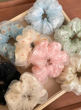 头绳大肠发圈网纱包肠碎花皮筋