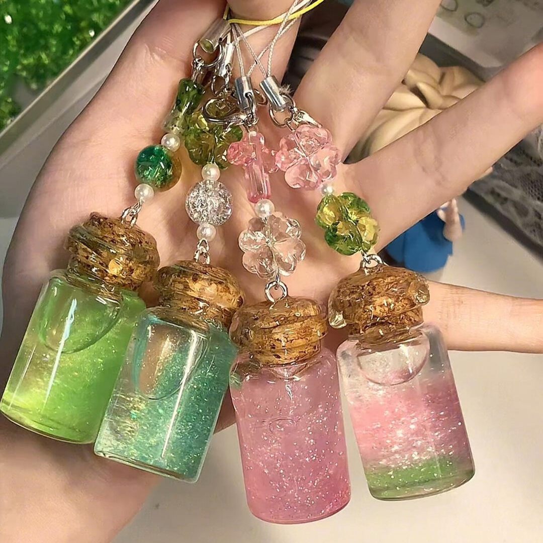 儿童许愿瓶创意随心配diy手工材料包流沙配件玻璃吊坠小挂件玩具