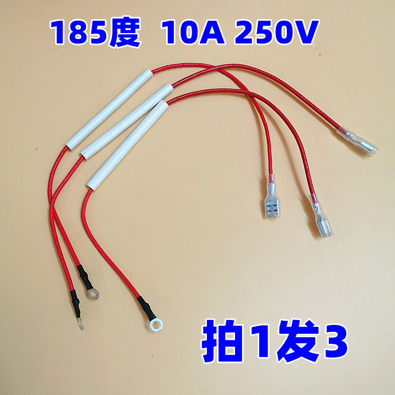 保险丝管带线10A250V185度
