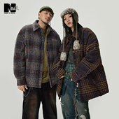 粗花呢外套格子羽绒服兼顾风度与温度 冬新品 NMAX大码 潮牌男装