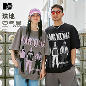 男装 t恤夏季 街头暗黑风格 NMAX大码 美式 潮流短袖 男生加肥加大男式