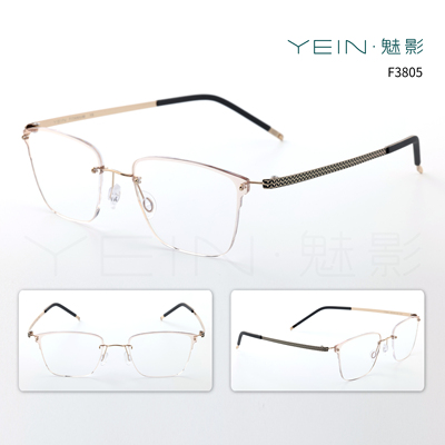 魅影YEIN凡客生活F3805钻石切边近视镜钛架专柜正品