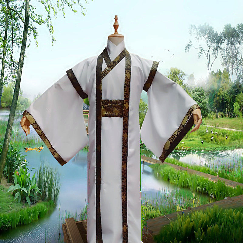古裝男公子帥氣唐裝古風改良漢服學生仙氣長袍劍客書生廣袖外套白在類目 男裝, 民族服裝中 - 來自Buy2taobao.com提供專業的淘寶代購服務