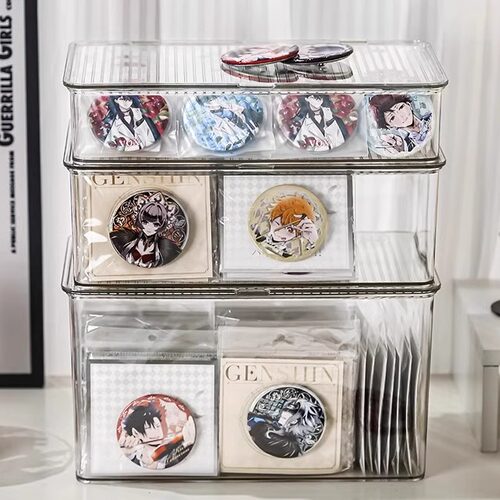 吧唧收纳盒桌面可叠加谷子展示架
