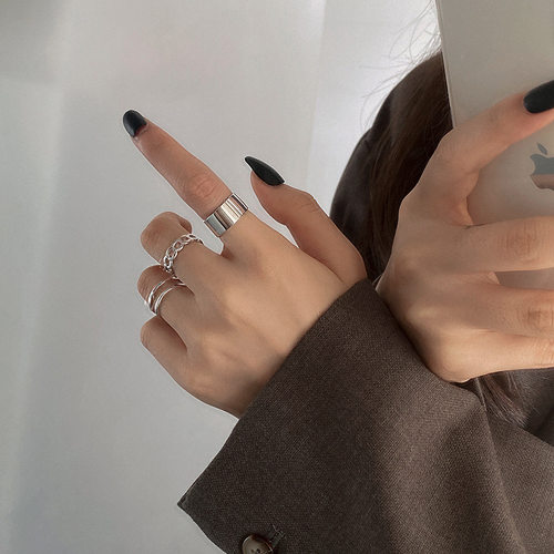 ins开口戒指套装女潮轻奢小众