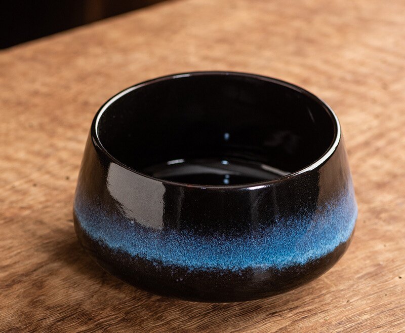 创意中式陶瓷烟灰缸大码 家用客厅复古轻奢 桌面多功能垃圾收纳缸