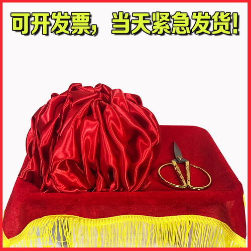 大号颁奖剪彩 彩礼物仪开 业庆典活动用品套装奖状奖杯托 托盘红