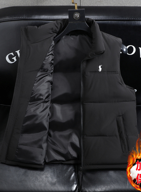 2025秋冬季新款男士羽绒棉马甲立领潮流加厚保暖休闲坎肩背心外套