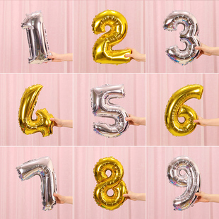 18inch Number Balloons  Figure Birthday Decor Party Supplies