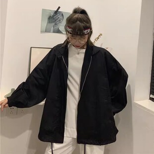 外套2026年新款女春秋百搭学生原宿风潮韩版宽松复古chic港味上衣